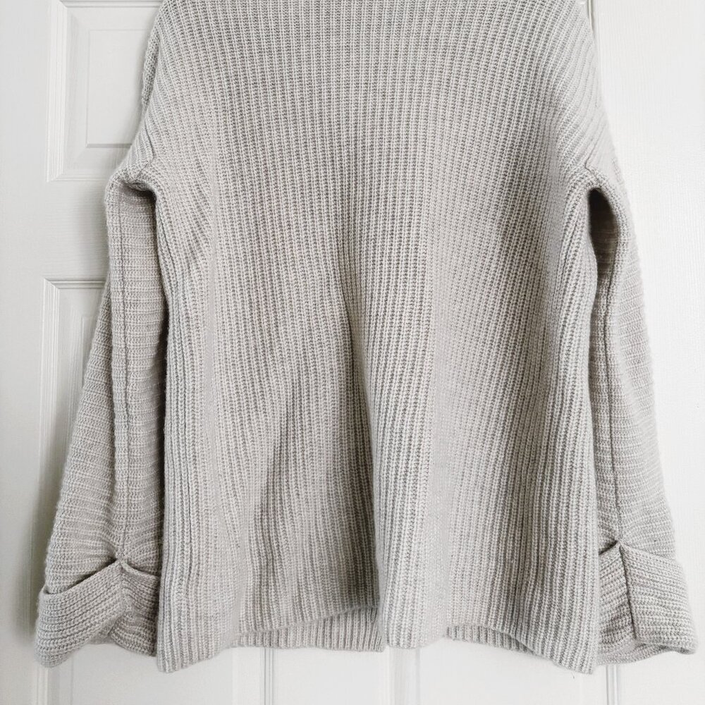 ATHLETA Azalea Merino Wool/Cashmere Blend Sweater, Oatmeal Ivory, Size XS - Picture 4 of 5